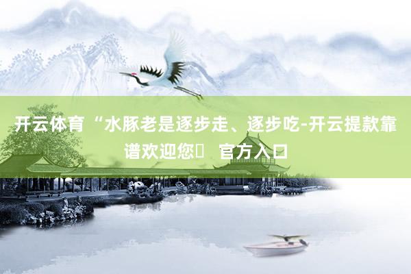 开云体育 “水豚老是逐步走、逐步吃-开云提款靠谱欢迎您✅ 官方入口